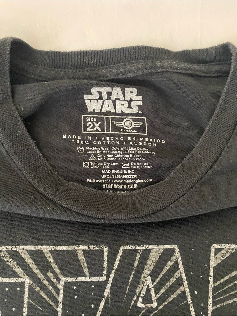 Star Wars Men’s TIE Fighter Graphic T-Shirt - Size 2X - Picture 3 of 4